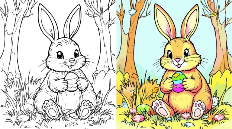 Bunny with Easter Egg: