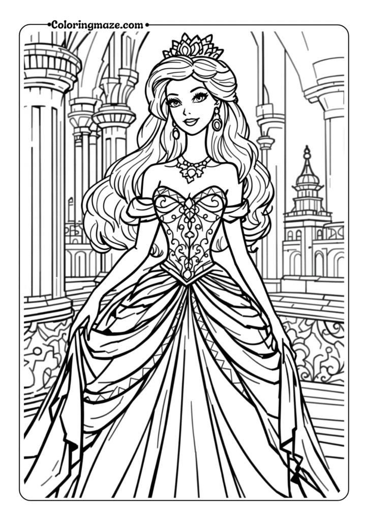 Ariel in Pink Ball Gown