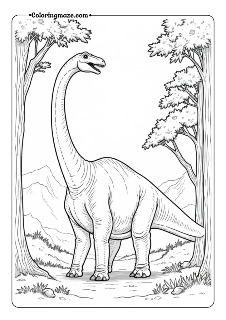 Brachiosaurus Reaching for Tree Tops
