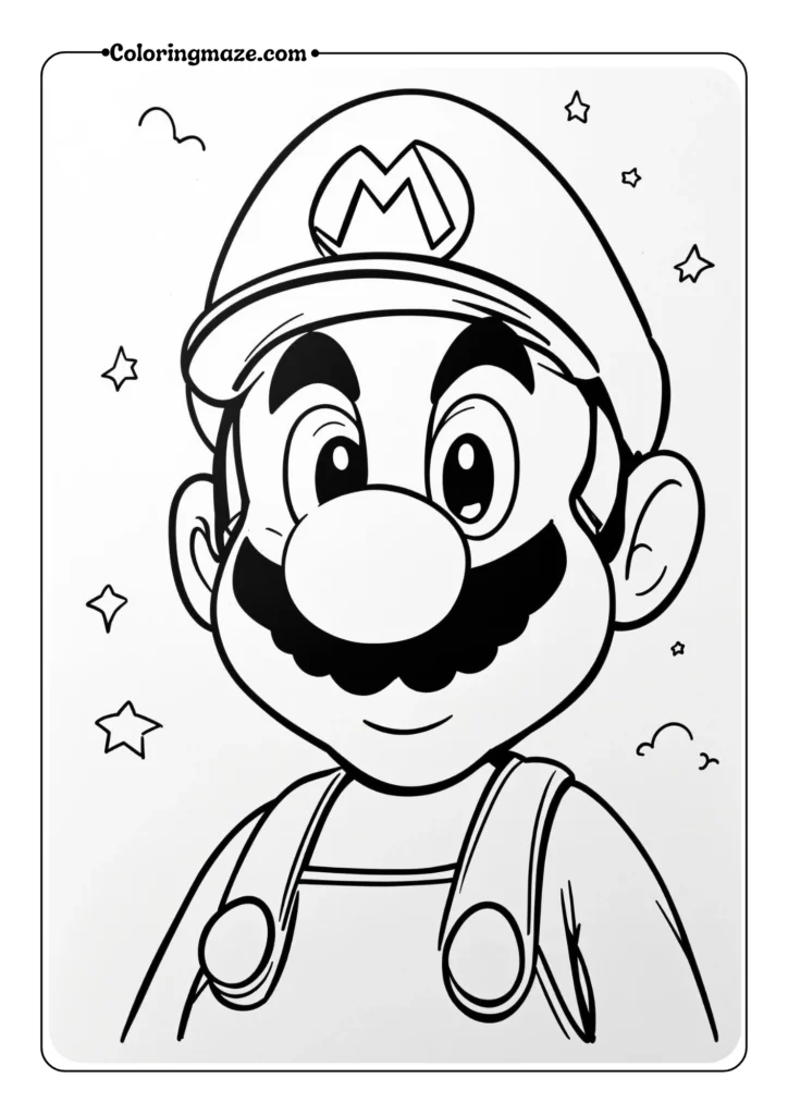 Classic Mario coloring pages