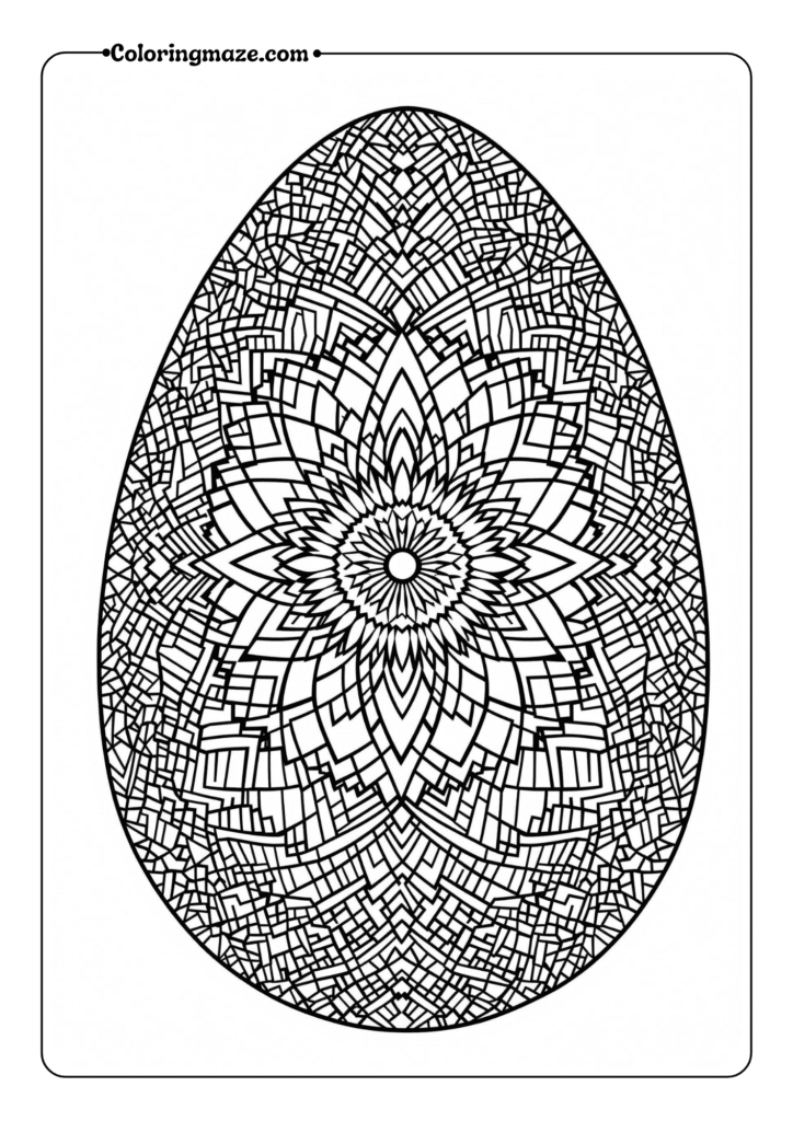 Easter egg with mandala