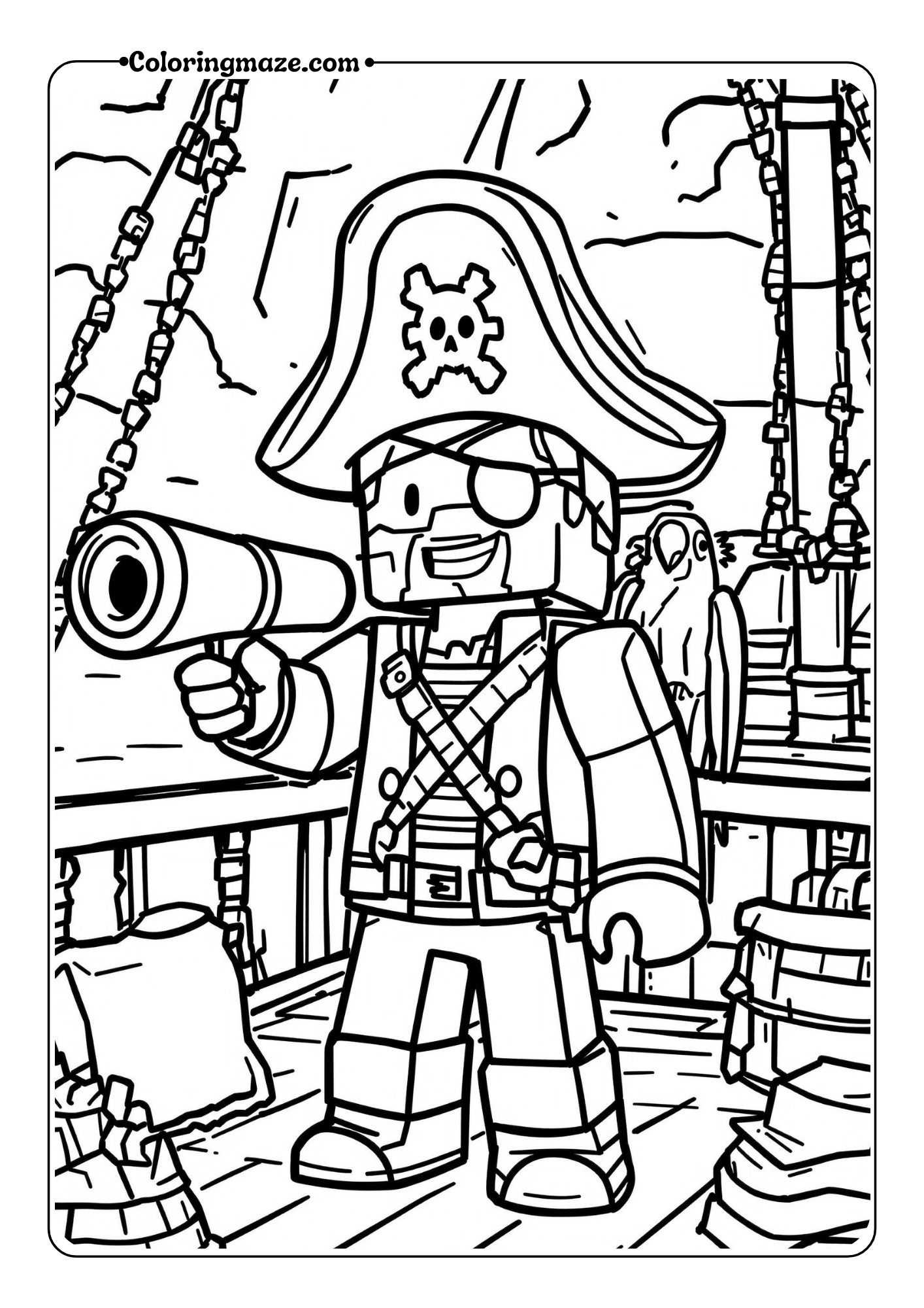 Steve as a Pirate Captain