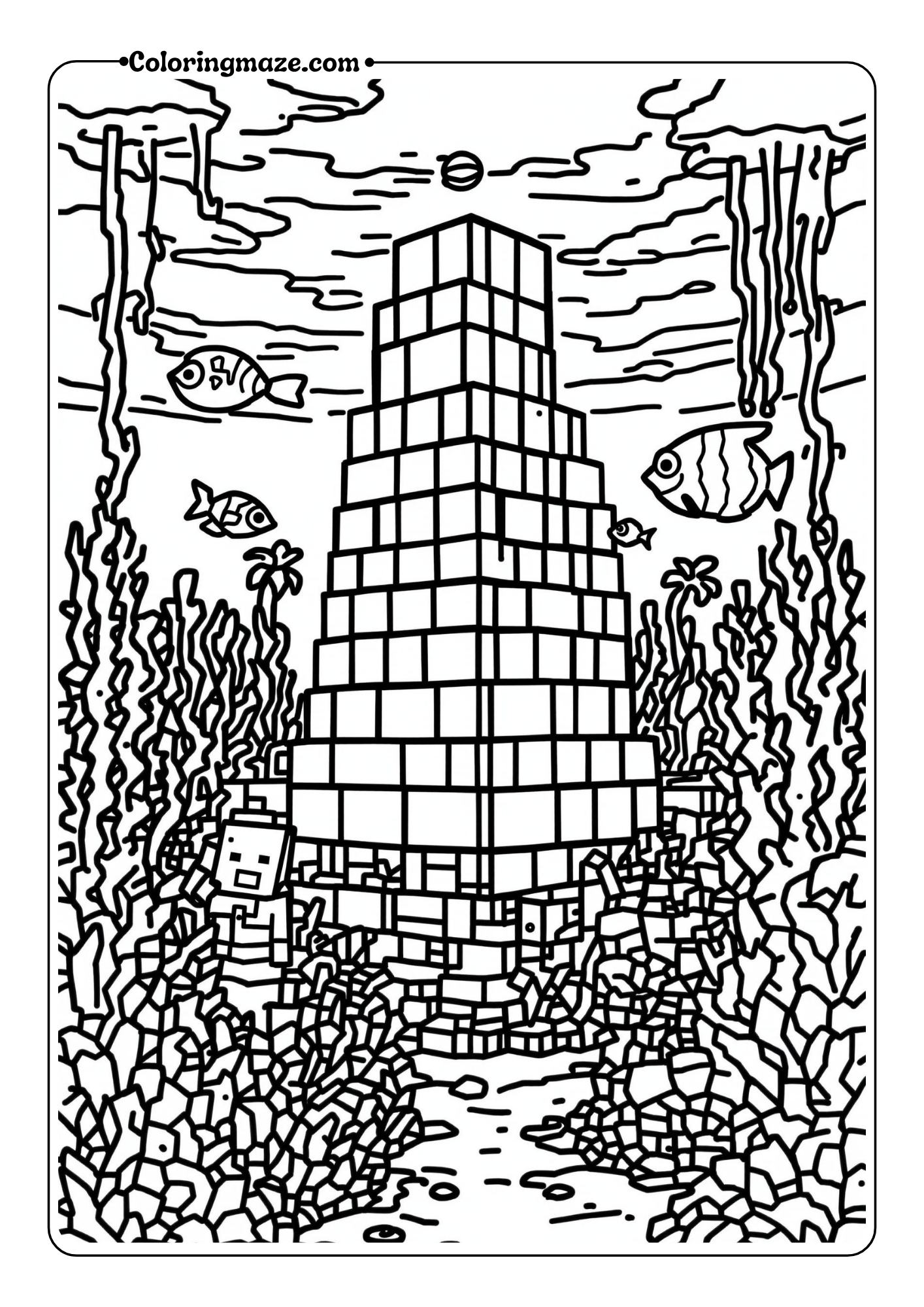 Minecraft coloring pages