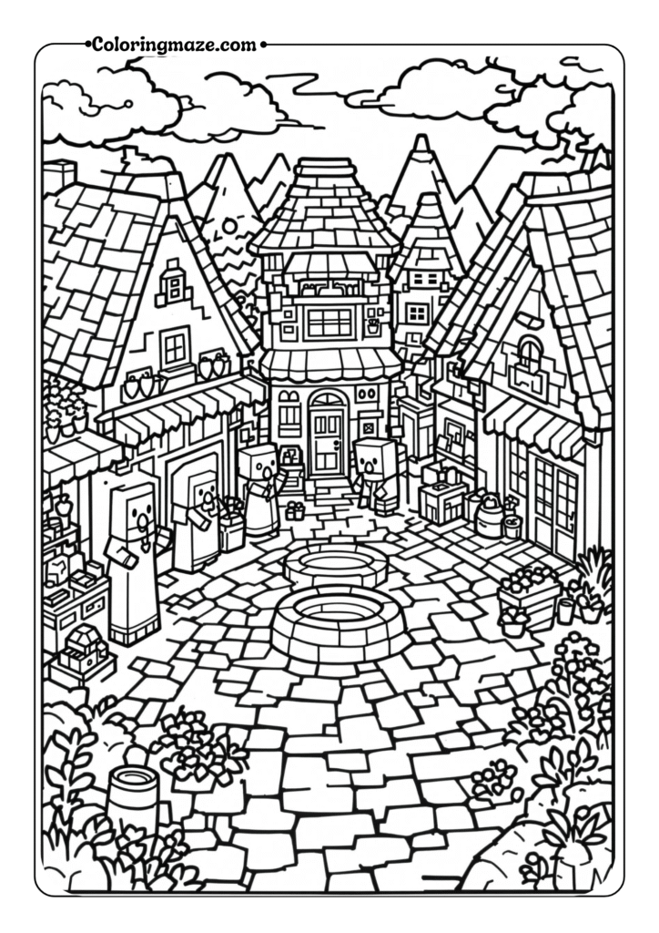 Village Marketplace Scene